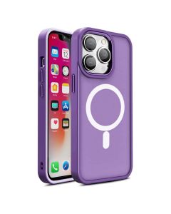 Magnetic Color Matte MagSafe Hybrid Case Purple (iPhone 15)