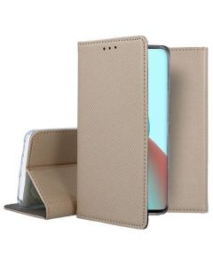 Forcell Smart Book Case με Δυνατότητα Stand Θήκη Πορτοφόλι Gold (Xiaomi Mi 11 Lite 4G / 5G)