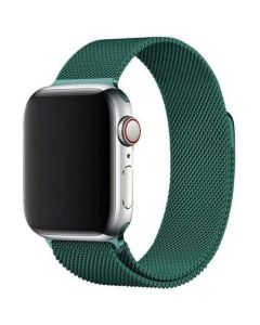 Magnetic Milanese Bracelet Stainless Steel Green για Apple Watch 38/40/41mm (1/2/3/4/5/6/7/8/SE)
