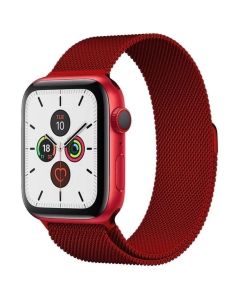 Magnetic Milanese Bracelet Stainless Steel Red για Apple Watch 38/40/41mm (1/2/3/4/5/6/7/8/SE)