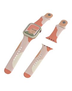 Silicone Replacement Band Camo Beige Λουράκι Σιλικόνης για Apple Watch 42/44/45mm Series 2/3/4/5/6/7