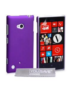 YouSave Hard Hybrid Cover Πλαστική Θήκη (NO-KA01-Z252) Purple + Screen Protector (Nokia Lumia 720)