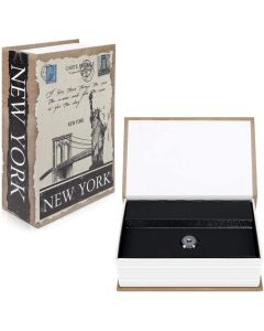 Navaris Fake Book Safe with Lock (50562.1) Βιβλίο / Κουτί Αποθήκευσης με Κλειδαριά - New York