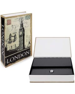 Navaris Fake Book Safe with Lock (50562.2) Βιβλίο / Κουτί Αποθήκευσης με Κλειδαριά - London