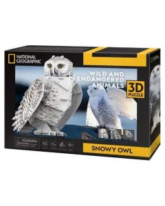 Cubic Fun DS1079H National Geographic Snowy Owl  62 Pcs