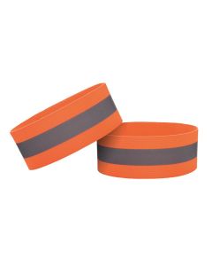 Reflective Strap Armband for Running / Bike Φωσφοριζέ Velcro 4cm - Orange