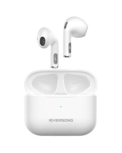 Riversong Air Mini Pro TWS True Wireless Bluetooth Stereo Earbuds with Charging Box - White