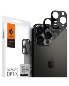 Spigen Optik.Tr Full Cover Camera Lens Tempered Glass Prοtector (AGL03381) 2-Pack Black (iPhone 13 Pro / 13 Pro Max)