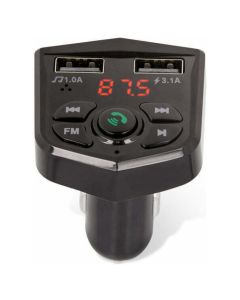 Setty TFM-03 FM Transmitter Car Charger 2x USB Φορτιστής Αυτοκινήτου - Black