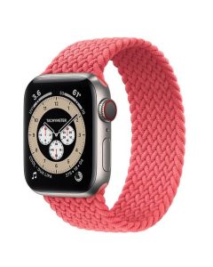 Stoband Hera Braided Strap Υφασμάτινο Λουράκι Size M (Apple Watch 38/40/41mm 1/2/3/4/5/6/7/SE) - Pink