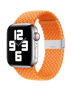 Strap Fabric Band Υφασμάτινο Πλεκτό Λουράκι Orange για Apple Watch 38/40/41mm (1/2/3/4/5/6/7/SE)