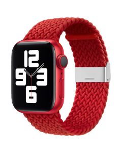 Strap Fabric Band Υφασμάτινο Πλεκτό Λουράκι Red για Apple Watch 38/40/41mm (1/2/3/4/5/6/7/8/SE)