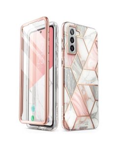 i-Blason Ανθεκτική Θήκη Cosmo Full Body Case With Built-In Screen Protector Marble Pink (Samsung Galaxy S21 FE 5G)