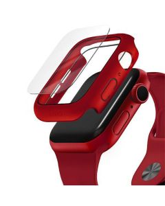 UNIQ Nautic Case with 9H Tempered Glass για Apple Watch 40mm (4/5/6/SE) - Red