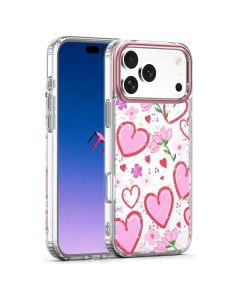 Ultra Trendy 3D Print Back Cover Case Θήκη Love - Hearts and Flowers (iPhone 15 Pro)