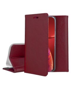 Forcell Magnet Wallet Case Θήκη Πορτοφόλι με δυνατότητα Stand Burgundy (iPhone 13)