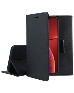 Tel1 Fancy Diary Case Θήκη Πορτοφόλι με δυνατότητα Stand Black (iPhone 13)