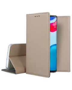 Forcell Smart Book Case με Δυνατότητα Stand Θήκη Πορτοφόλι Gold (Xiaomi Redmi Note 11 Pro 4G / 11 Pro 5G / 12 Pro 4G)
