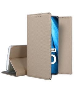 Forcell Smart Book Case με Δυνατότητα Stand Θήκη Πορτοφόλι Gold (Xiaomi Redmi 10)