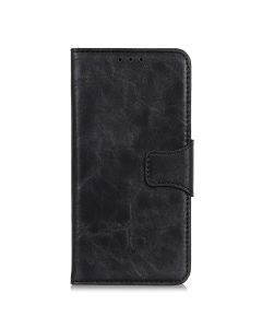 Crazy Horse Magnet Wallet Case Θήκη Πορτοφόλι με Δυνατότητα Stand - Black (Samsung Galaxy A02s)