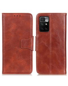 Crazy Horse Magnet Wallet Case Θήκη Πορτοφόλι με Δυνατότητα Stand - Brown (Xiaomi Redmi 10)