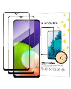 Wozinsky Full Glue Full Face Case Friendly 2Pack Black Αντιχαρακτικό Γυαλί 9H Tempered Glass (Samsung Galaxy A22 4G)