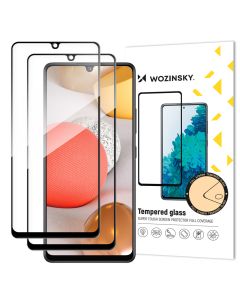 Wozinsky Full Glue Full Face Case Friendly 2Pack Black Αντιχαρακτικό Γυαλί 9H Tempered Glass (Samsung Galaxy A42 5G)