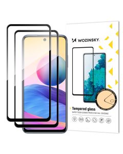 Wozinsky Full Glue Full Face Case Friendly 2Pack Black Αντιχαρακτικό Γυαλί 9H Tempered Glass (Xiaomi Poco M3 Pro 5G / Redmi Note 10 5G)