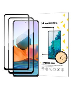 Wozinsky Full Glue Full Face Case Friendly 2Pack Black Αντιχαρακτικό Γυαλί 9H Tempered Glass (Xiaomi Redmi Note 10 Pro)