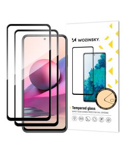 Wozinsky Full Glue Full Face Case Friendly 2Pack Black Αντιχαρακτικό Γυαλί 9H Tempered Glass (Xiaomi Redmi Note 10 / 10S / Poco M5s)