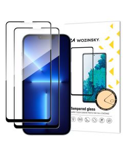 Wozinsky Full Glue Full Face Case Friendly 2Pack Black Αντιχαρακτικό Γυαλί 9H Tempered Glass (iPhone 13 Pro Max)