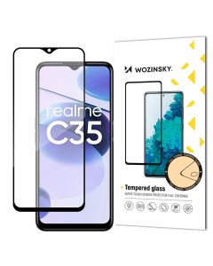 Wozinsky Full Glue Full Face Case Friendly Black Αντιχαρακτικό Γυαλί 9H Tempered Glass (Realme C35)