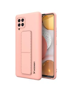 Wozinsky Kickstand Flexible Silicone Case - Θήκη Σιλικόνης με Stand Pink (Samsung Galaxy A42 5G)