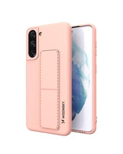 Wozinsky Kickstand Flexible Silicone Case - Θήκη Σιλικόνης με Stand Pink (Samsung Galaxy S21 5G)