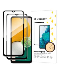 Wozinsky Full Glue Full Face Case Friendly 2Pack Camera Hole Black Αντιχαρακτικό Γυαλί 9H Tempered Glass (Samsung Galaxy A13 5G / A23 4G / 5G)
