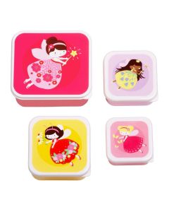A Little Lovely Company Lunch Box 4x Set Δοχεία Φαγητού - Fairy