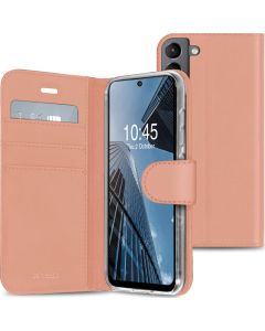 Accezz Booklet Wallet Case Θήκη Πορτοφόλι με Stand - Rose Gold (Samsung Galaxy S21 FE 5G)