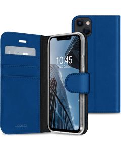Accezz Booklet Wallet Case Θήκη Πορτοφόλι με Stand - Dark Blue (iPhone 13)