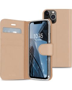 Accezz Booklet Wallet Case Θήκη Πορτοφόλι με Stand - Gold (iPhone 13 Pro)