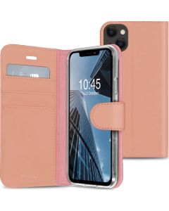 Accezz Booklet Wallet Case Θήκη Πορτοφόλι με Stand - Rose Gold (iPhone 13)