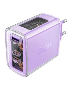 Acefast A45 Color Series Wall Charger GaN3 65W 2x Type-C / USB PD QC 3.0 - Purple
