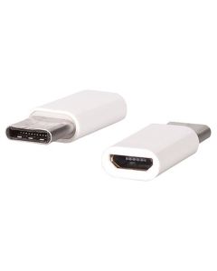 Charger Adapter Αντάπτορας Καλωδίου Φόρτισης Micro USB σε Type C - White