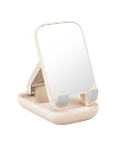 Baseus Seashell Adjustable Stand with Mirror (B10551501411-00) Βάση Στήριξης Smartphone με Καθρέπτη - Beige