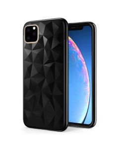 Forcell Air Prism 3D Pattern Flexible Θήκη Σιλικόνης Black (iPhone 11 Pro)