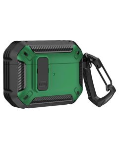 Armor Shockproof Airpods 4 Case with Carabiner Θήκη για Apple AirPods 4 - Green