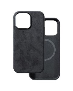 Alcane MagSafe Case Suede Θήκη Black (iPhone 16 Plus)