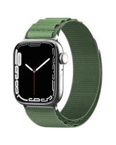 Alpine Strap with Steel Buckle Υφασμάτινο Λουράκι Apple Watch 38/40/41mm (1/2/3/4/5/6/7/8/9/SE) Green