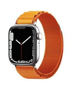 Alpine Strap with Steel Buckle Υφασμάτινο Λουράκι Apple Watch 38/40/41mm (1/2/3/4/5/6/7/8/9/SE) Orange