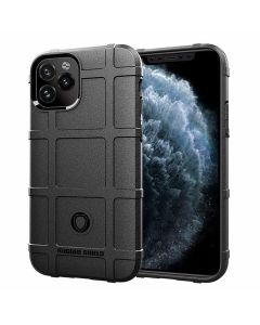 Anti Shock Rugged Armor Square Grid Tough Case Black (iPhone 11 Pro Max)