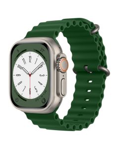 Techsuit Watchband (W038) Silicone Strap Λουράκι Apple Watch 44/45/46/49mm (4/5/6/7/8/9/10/11/SE/ULTRA 1/2/3) Army Green